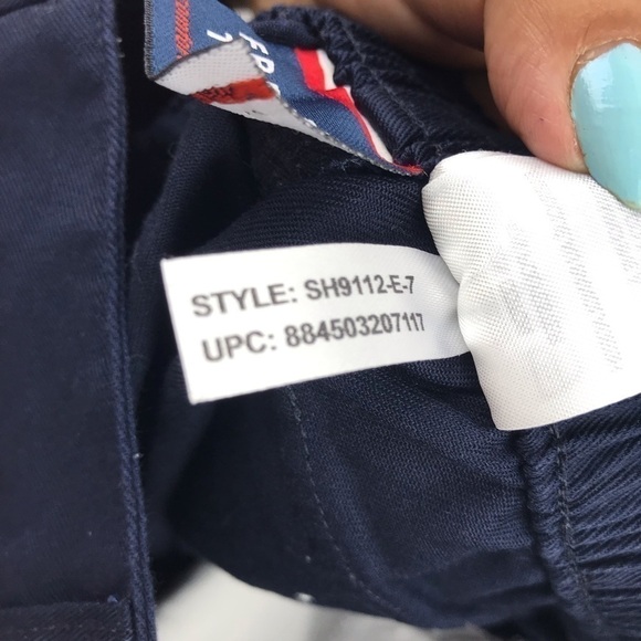 French Toast Kids Shorts. 2 Short Pant Bundle; Navy Blue and Beige. Size: 7. - Picture 12 of 12